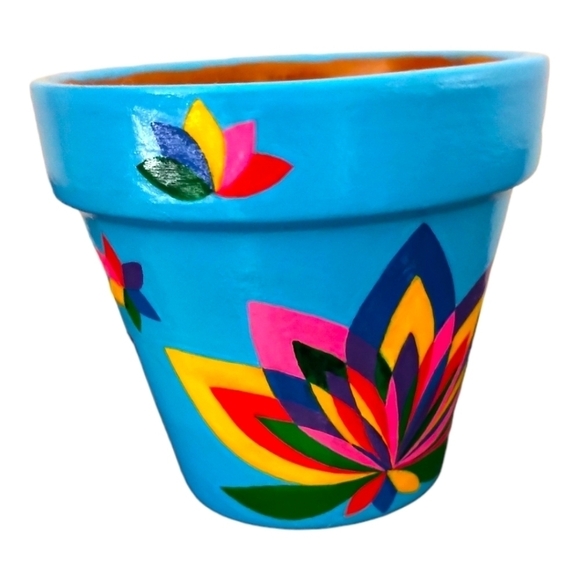 🎨Made to order🖌 Hand Painted Little Terracotta Pot handmade Planter Vase - Picture 4 of 16